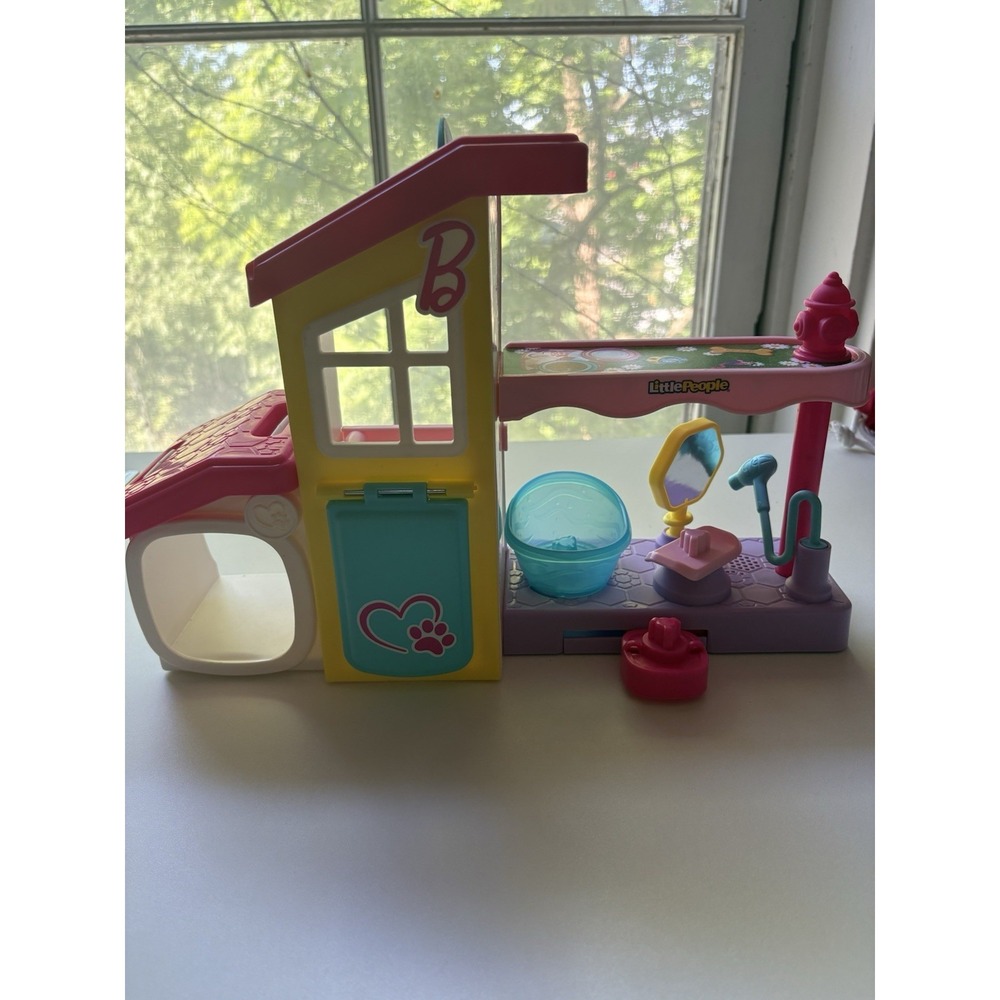Fisher Price Little People Barbie Play and Care Pet Spa Playset Sounds WORKS